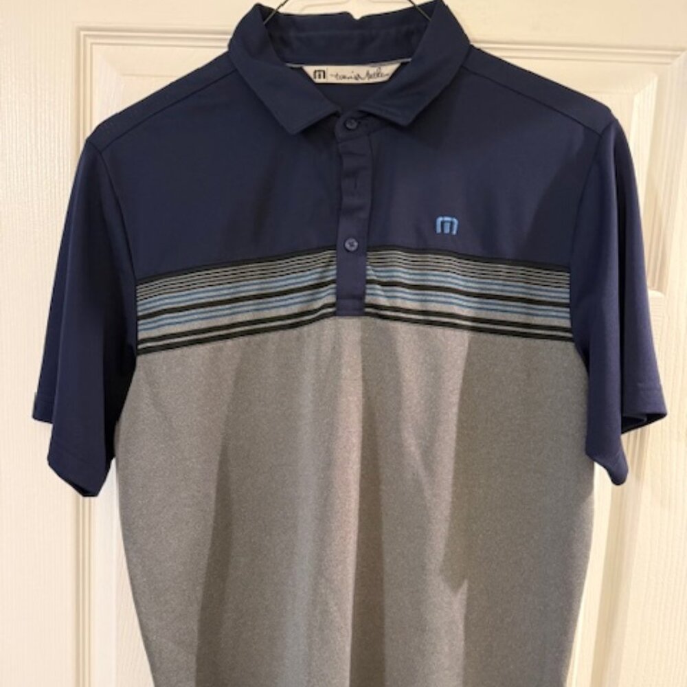 Travis Mathew Men's coastal stripe polo size Large